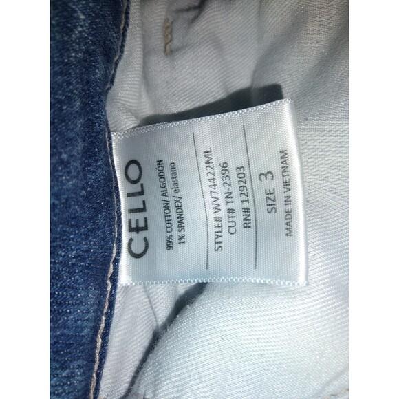 Cello Jeans Womens Size 3 Destroyed Cropped Cut Out Ankle Skinny - Picture 8 of 9